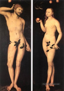 Adam et Eve 1528 Lucas Cranach l’Ancien Peinture à l'huile